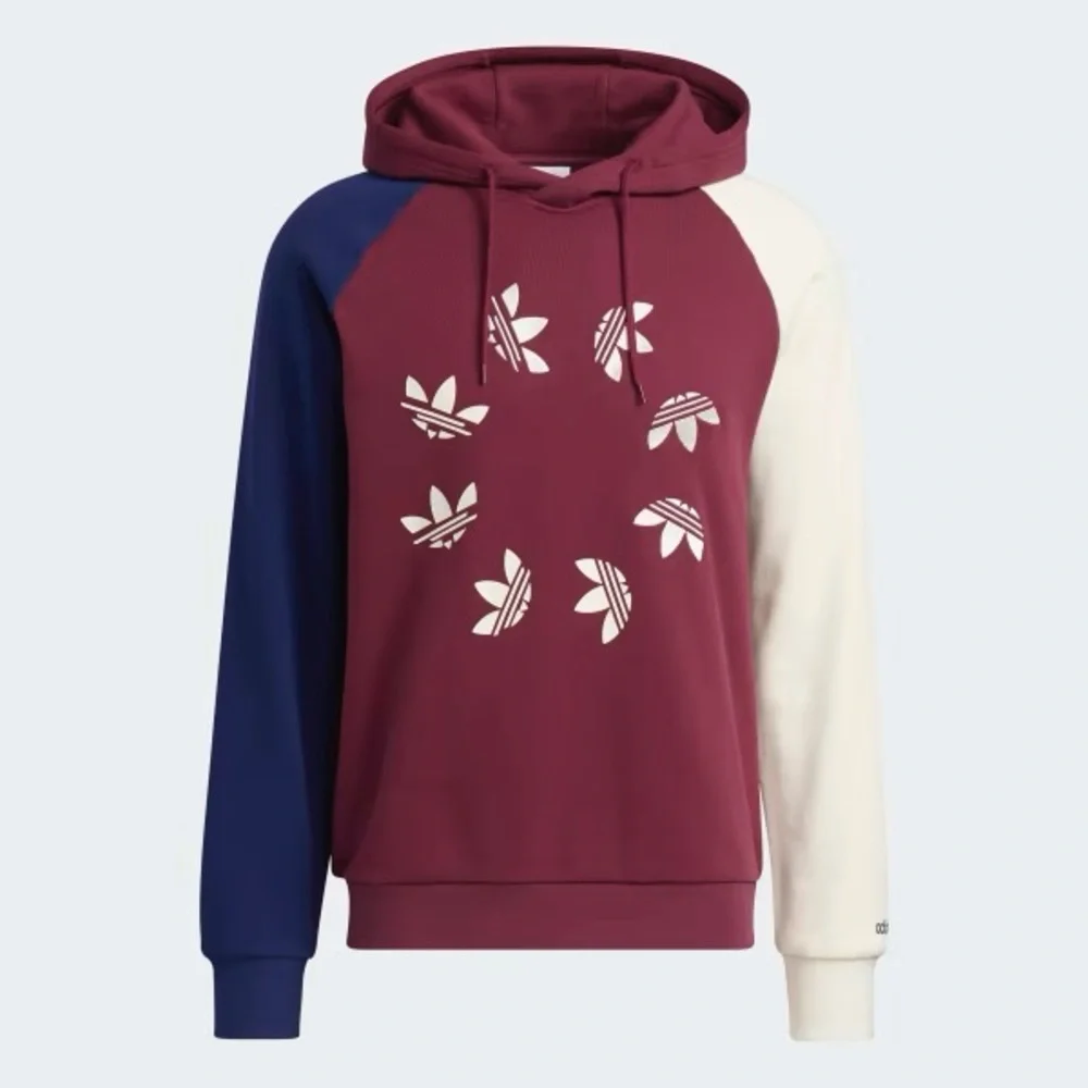 MENS ADIDAS ORIGINALS BLOCKED BOLD LOGO TREFOIL HOODIE SIZE XL HE0076 NWT - Picture 3 of 6